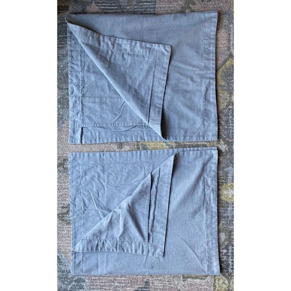 Cuddl Duds Grey Flannel Bed Pillowcase Shams